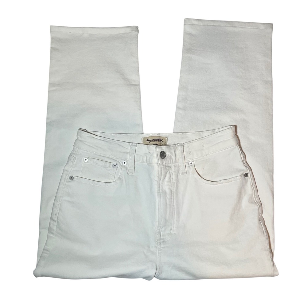 Madewell The Perfect Vintage Straight Jean High Rise Denim Cropped Pants 28